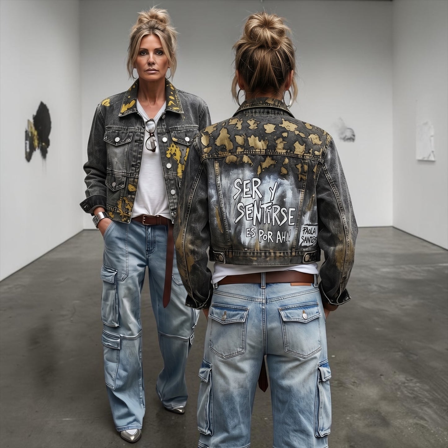 Campera Denim Intervenida – Ser y Sentirse