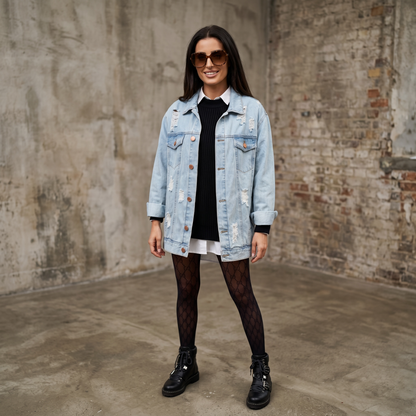 Campera Denim Unisex "Soy una persona con las dudas muy claras"