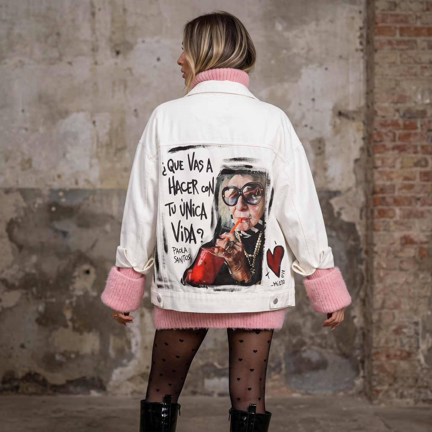 Campera Denim Unisex "Que vas a hacer con tu única vida?"