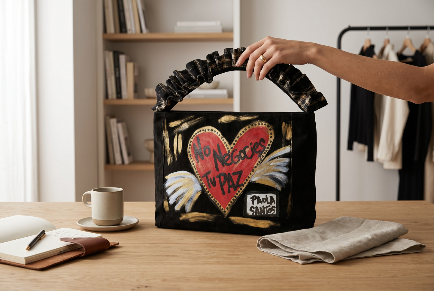 Bolso Agamuzado "No negocies tu paz"