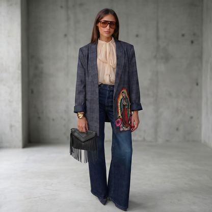 🖤 Blazer Escocés "Fe es creer en lo que no se ve"