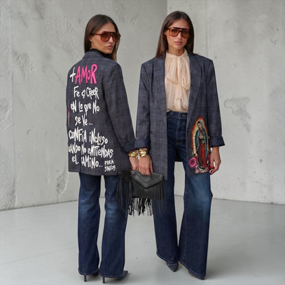 🖤 Blazer Escocés "Fe es creer en lo que no se ve"
