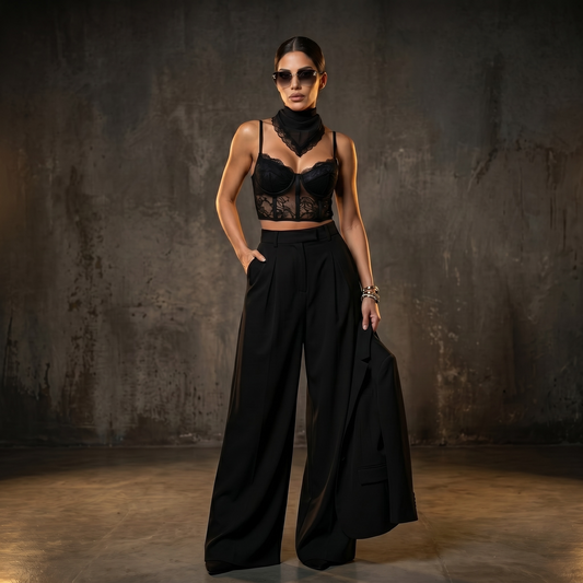 Bralette de Encaje Negro