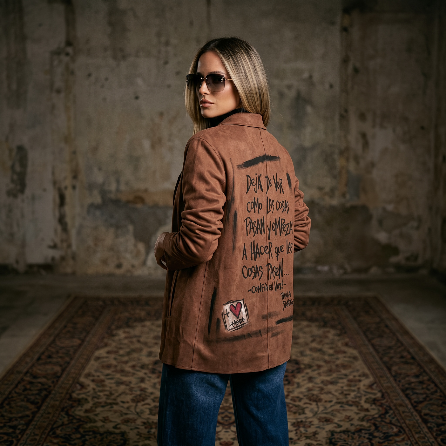 Blazer Marrón Agamuzado “Hacé que las Cosas Pasen”