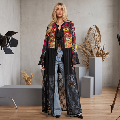 Kimono Largo con Encaje | Es Momento de Darlo Todo Por Vos