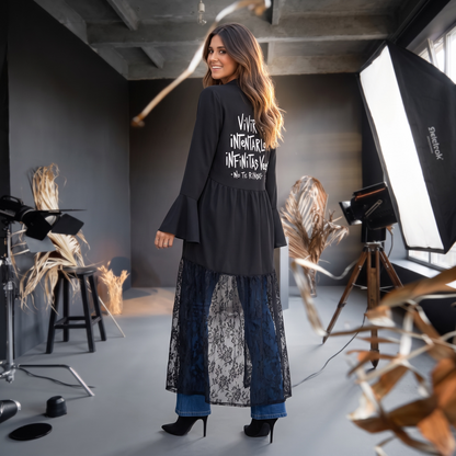 Kimono Largo con Encaje | Vivir es Intentarlo Infinitas Veces