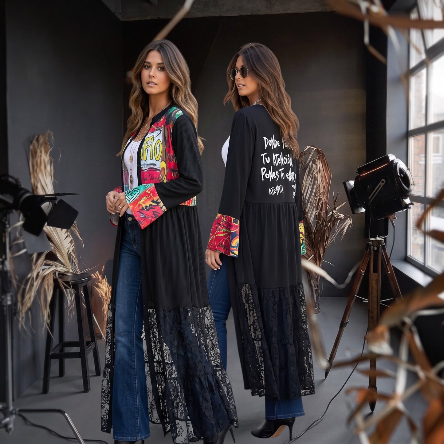 Kimono Largo con Encaje | Dónde Ponés tu Atención, Ponés tu Energía