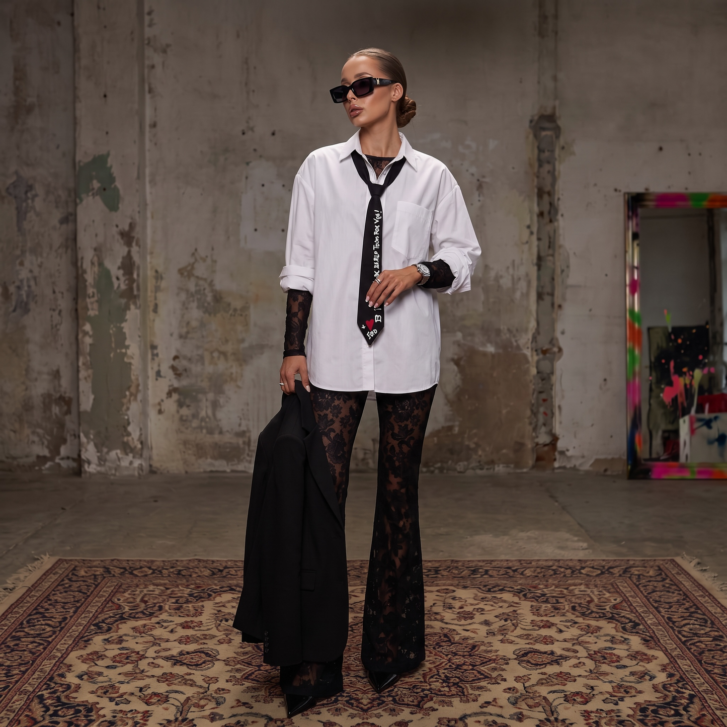 Conjunto de Encaje 3 Piezas – Top, Culotte y Pantalón