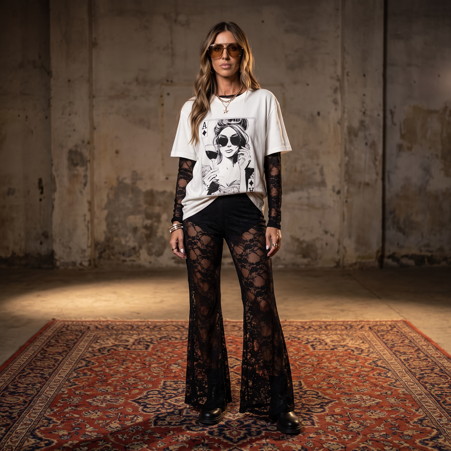 Conjunto de Encaje 3 Piezas – Top, Culotte y Pantalón